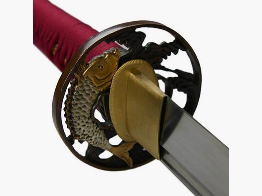 Wakizashi Spada Samurai Nishikigoi Acciaio al Carbonio Affilato