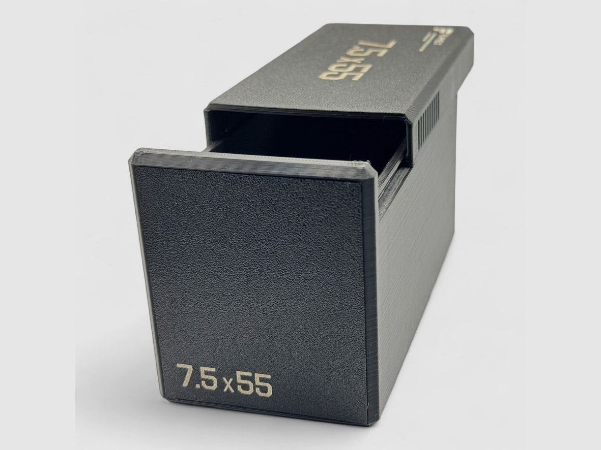 Filamelt Munitionsbox / 7.5x55 / ‘Schiebedeckel’ / Patronenbox, Ammo Box