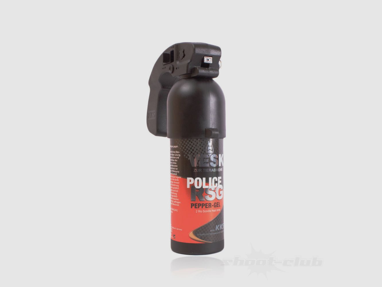 KKS VESK Police Pepper Gel 400ml mit Pistolengriff - 2 Mio Scoville