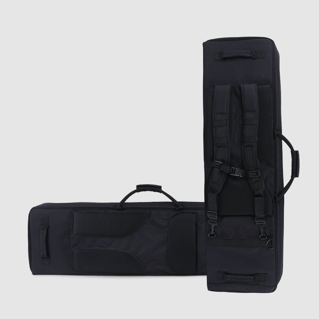 Winter Wapenhoezen Wapen Tas Tactisch 110 cm – Laser-Cut MOLLE, Rugzak Draag Systeem, 1000D Nylon (Nacht)
