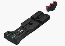 LPA Sights FIBER-Optic Verde-Rojo con Picatinny para Revólver S&W, Acabado Negro