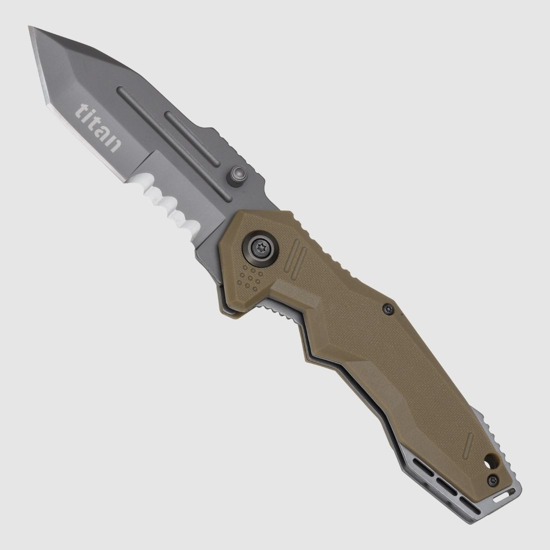 Taschenmesser BlackField Military Line TITAN Tanto-Klinge mit Teilwellenschliff