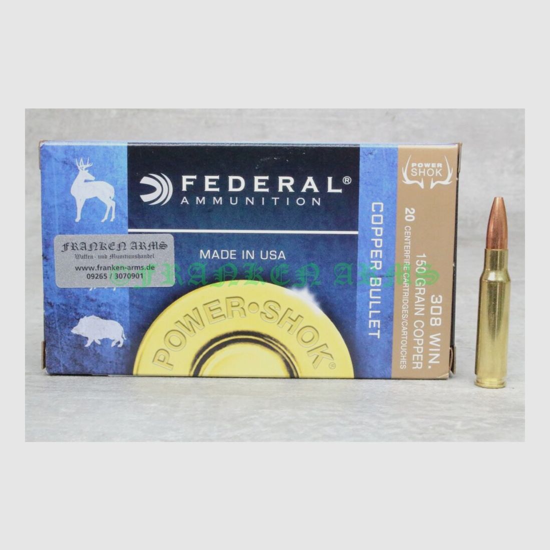 Federal Power Shok .308 Win Copper HP 150gr. 9,7g 20 Stück Staffelpreis