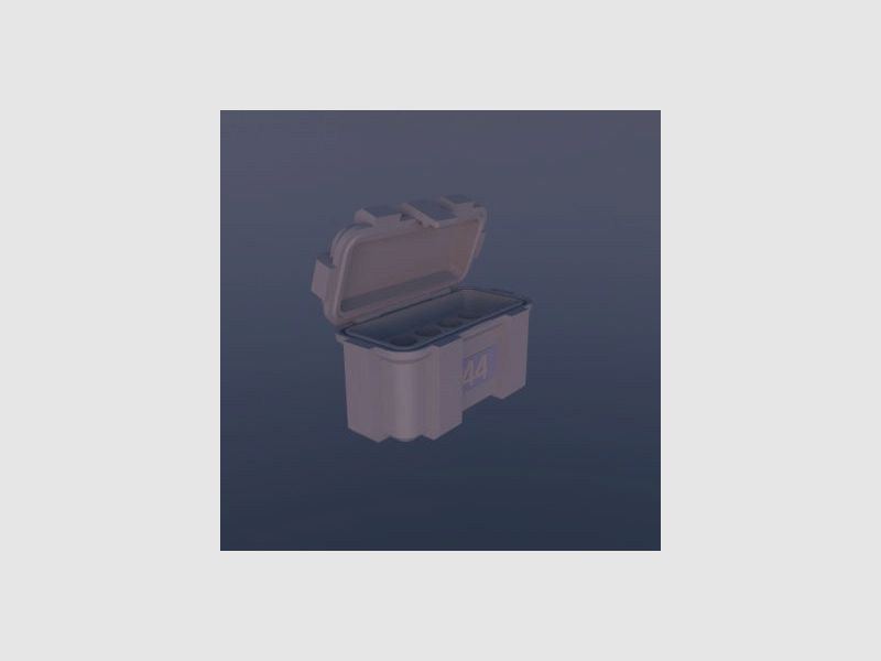 Filamelt scatola per munizioni / .44 Magnum / 'coperchio a ribalta' / scatola per cartucce, scatola per munizioni