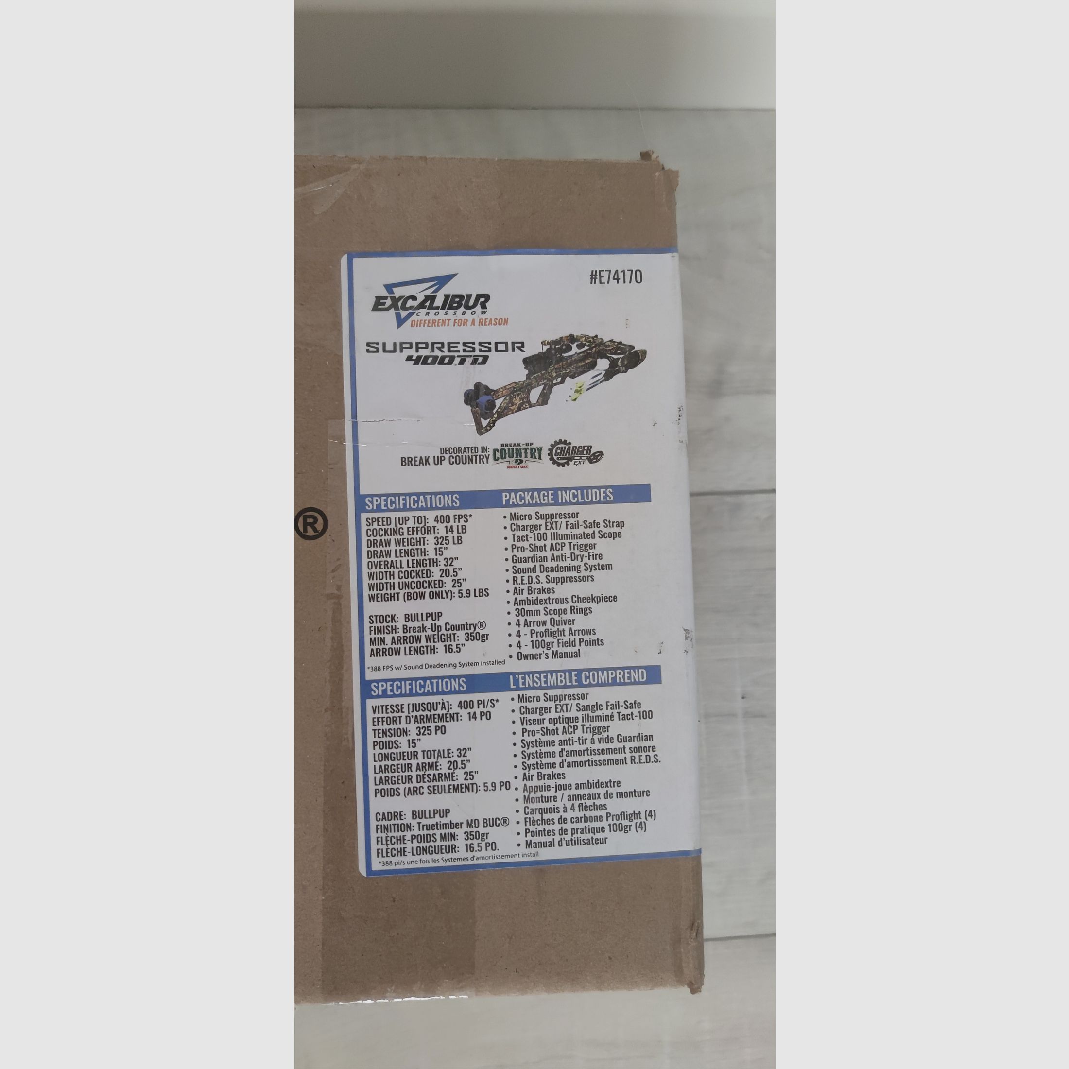 Excalibur Crossbow Micro Suppressor 400TD Mossy Oak BU Country (Armbrust)