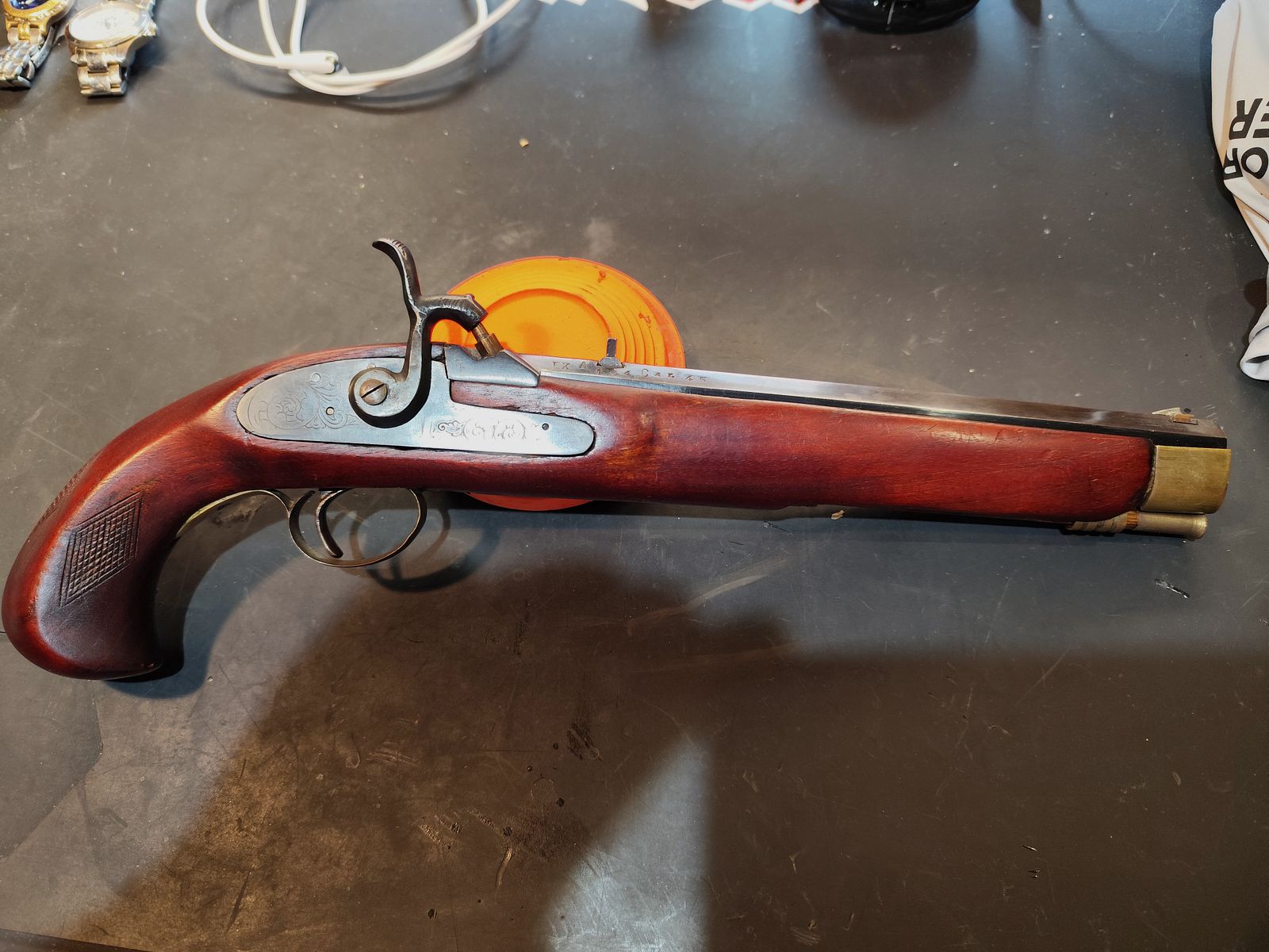 Front-loading pistol percussion Derringer .45 + .41 black powder