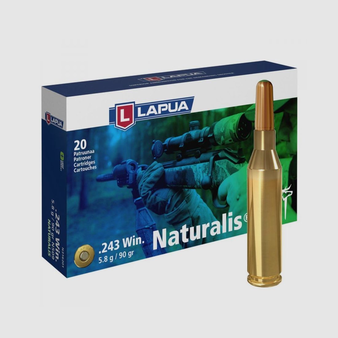 Lapua Naturalis 5,8g - 90gr. .243Win