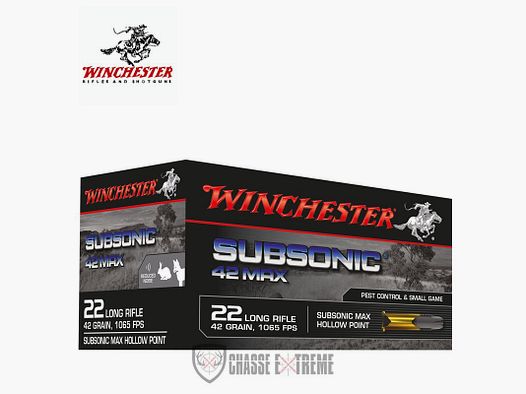 50 Patronen WINCHESTER Subsonic Max Kal. 22lr 42gr HP