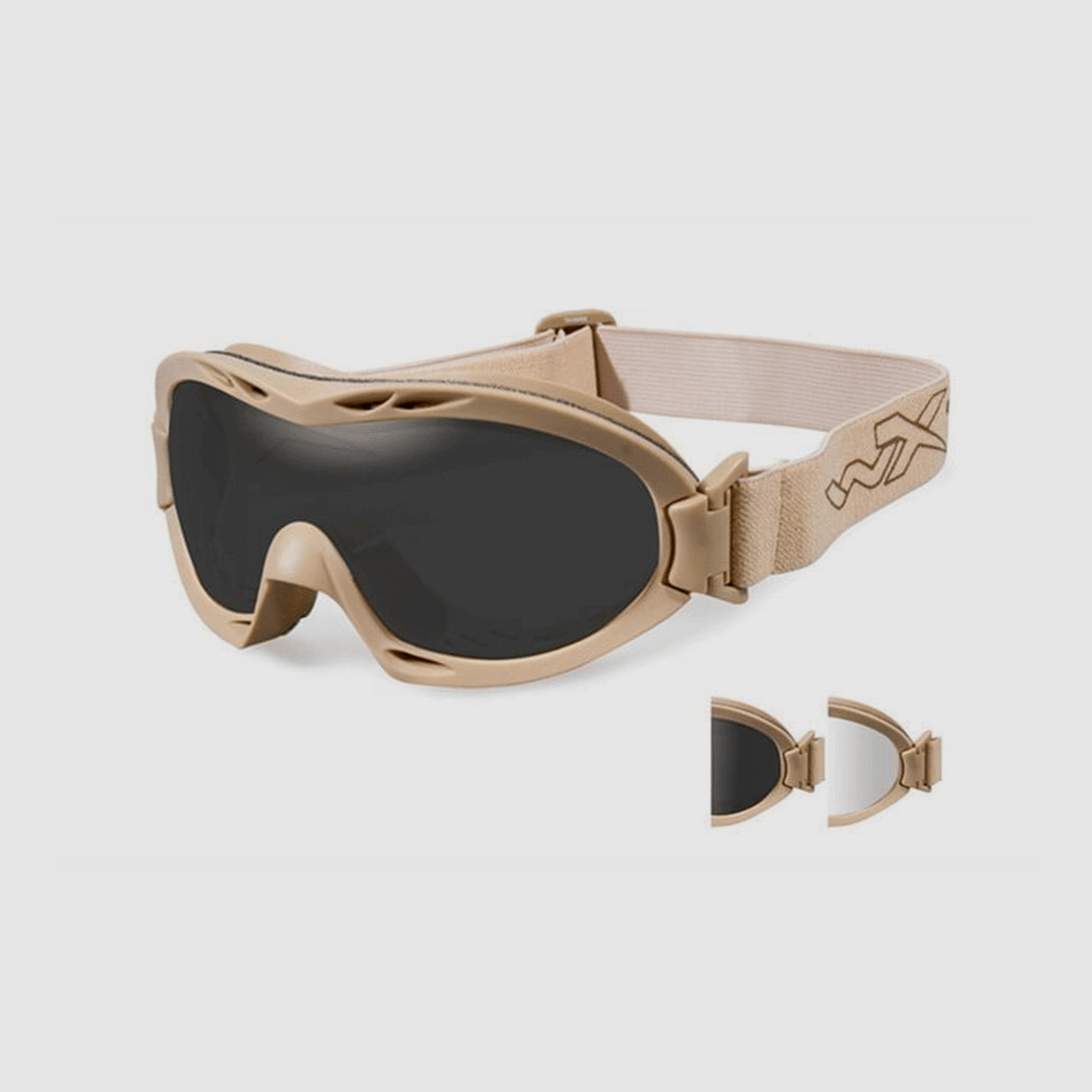 WILEY X – NERVE GOGGLE SMOKE/CLEAR TAN RAHMEN