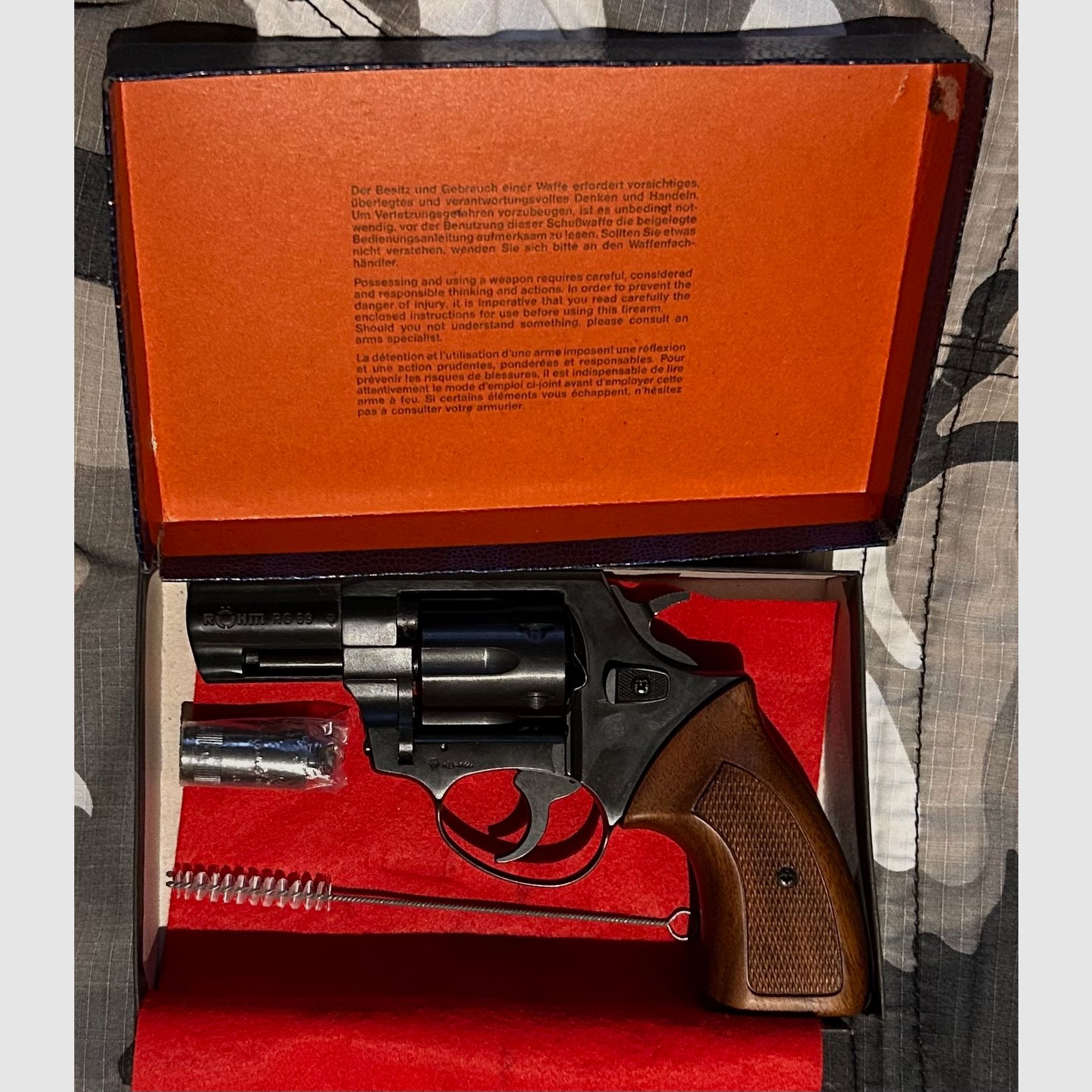 SRS collector's weapon: RÖHM RG 69 9mmR legendary PTB 458 No blemish! Steel drum/mechanism!