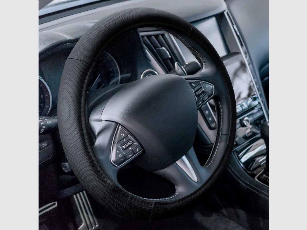 Universelle schwarze Lenkradhülle - Autoschutztextil, Bild 2 von 8