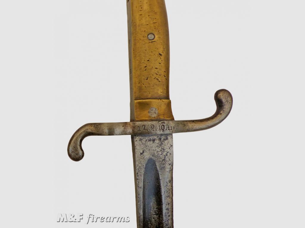 Deutsches (Westfälisches) Bajonett Infanterie-Seitengewehr (SG) M 1871 TS: 17.R.10.114 o/Scheide