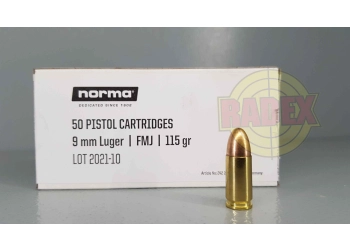 Amunicja NORMA kal.9 mm luger, 7,5g FMJ