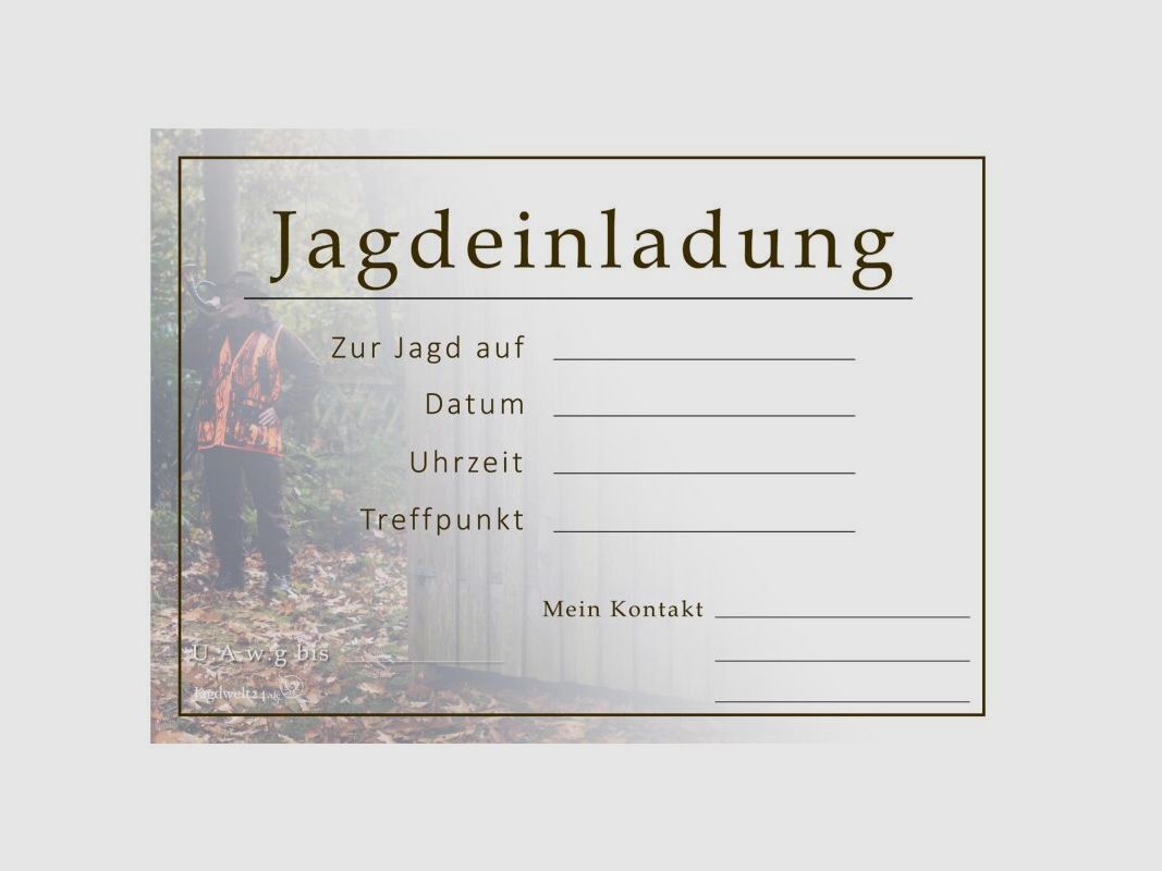 Jagdeinladung Jagdhornbläser a 10 Stk