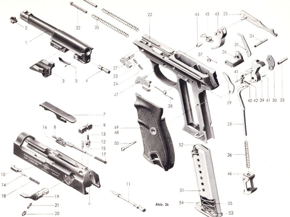 Walther	 Schlagbolzenfeder [16] BW Version für Walther Pistole P38 / P1