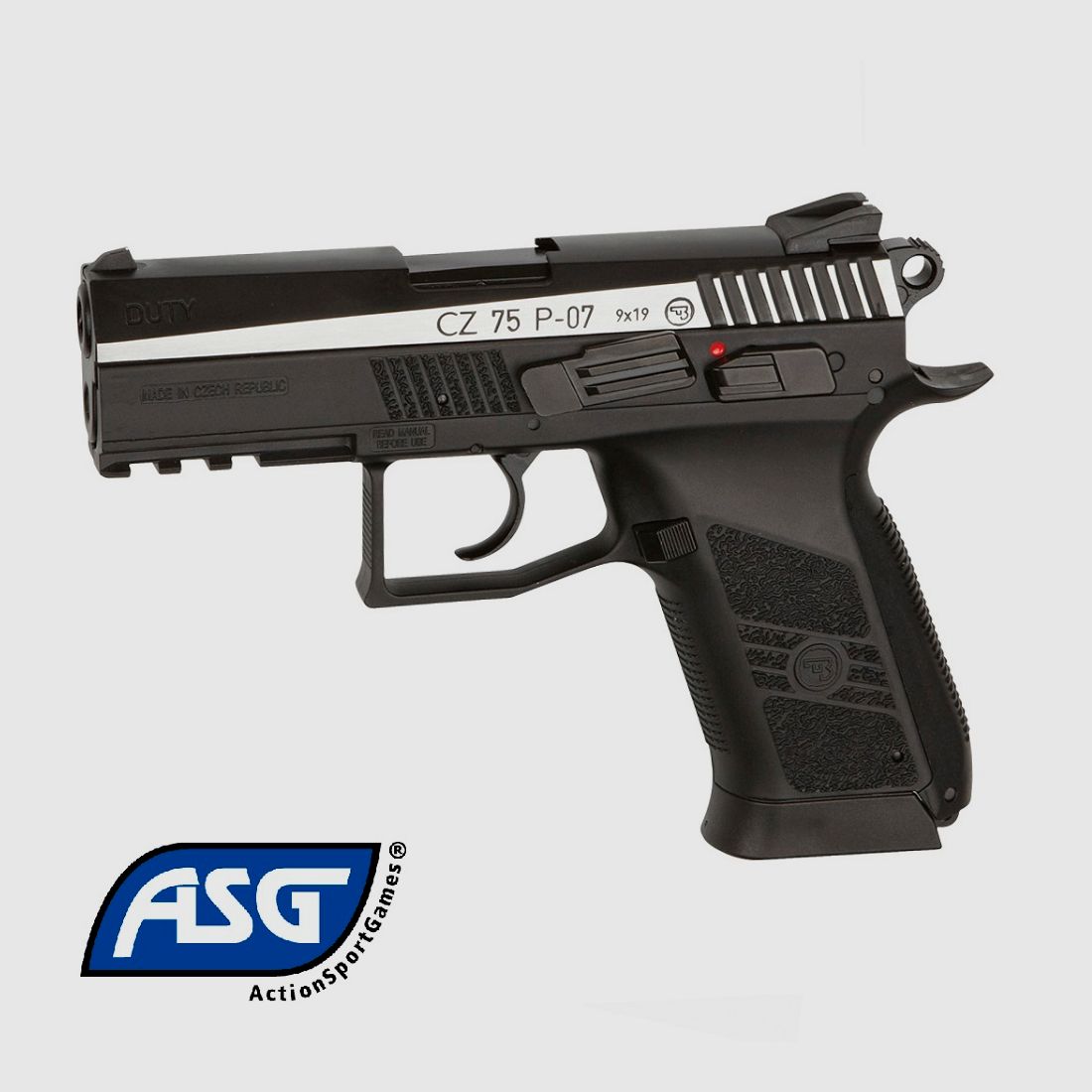 Pistole CZ 75 P-07 DUTY Duetone Blowback – 4,5 mm Co2 Stahl BBs Metall-Schlitten