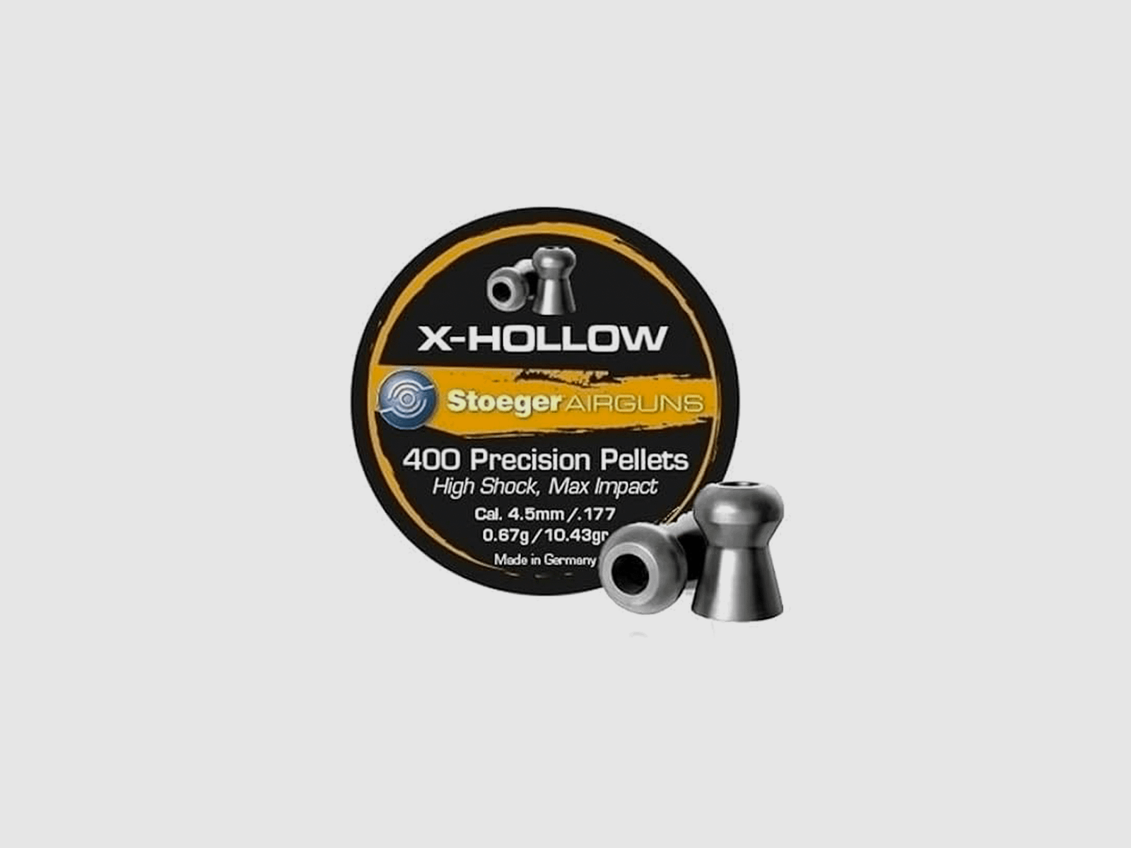 PULVERFÜLLUNG DRUCKLUFT – STOEGER – X-HOLLOW Kal. 4,5mm | .177 | 0,67g | 10,43gr | 400STK