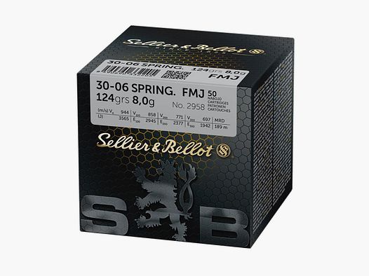 Amunicja Sellier & Bellot 30-06 Springfield 124 GR FMJ