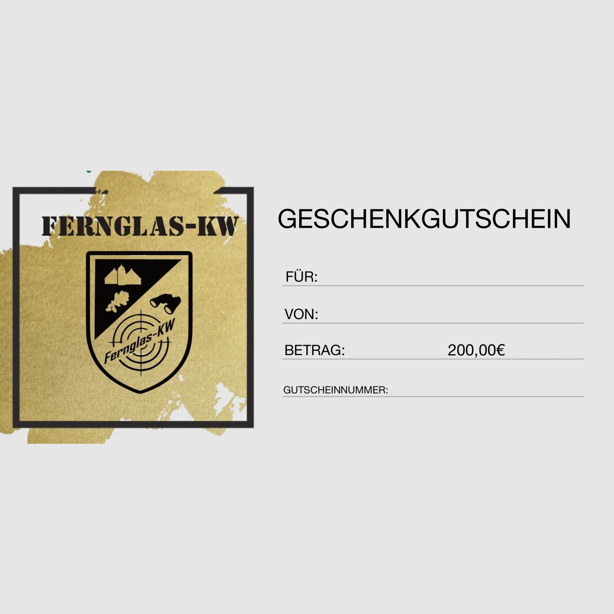 Fernglas-KW Geschenk Gutschein 200,00€