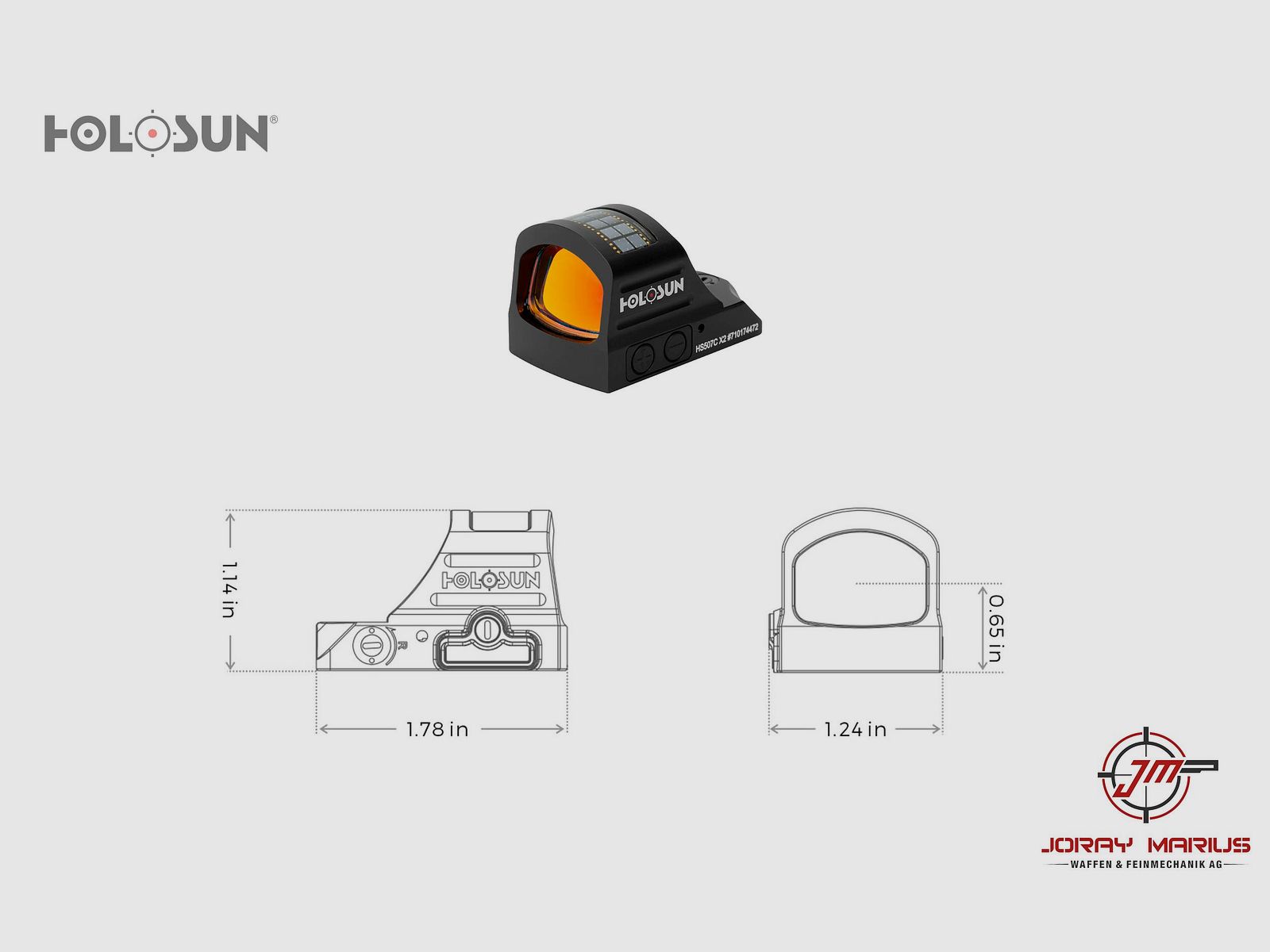 Holosun HS507C X2 Red Dot Reflexvizier, afbeelding 1 van 2