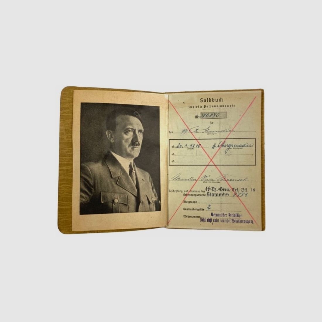 Soldbuch SS Legion Flandern aus Wk2