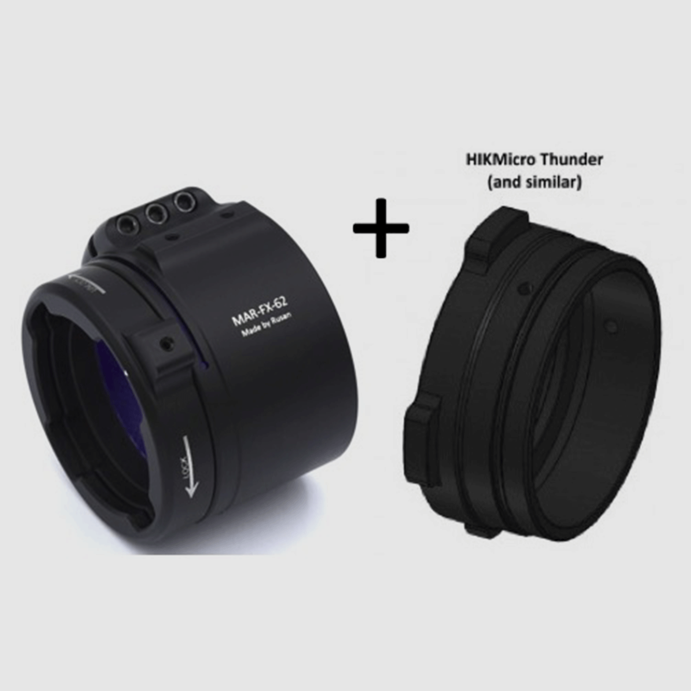 RUSAN – MODULARE ADAPTER | RUSAN MODULAR ADAPTER – FESTE KLEMME (3 SCHRAUBEN) 60mm, Bild 2 von 2