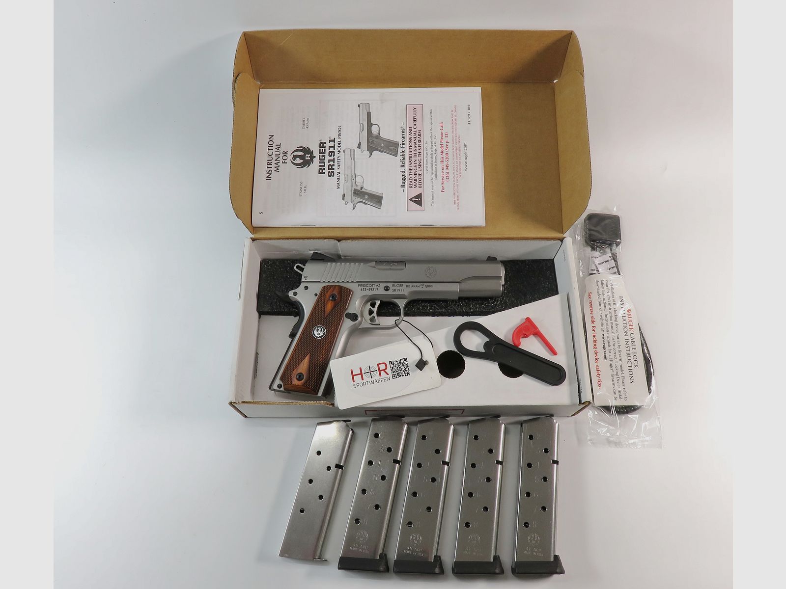 Ruger SR1911 Kaliber .45 Auto | 5 Original-Magazine | Neuwertig