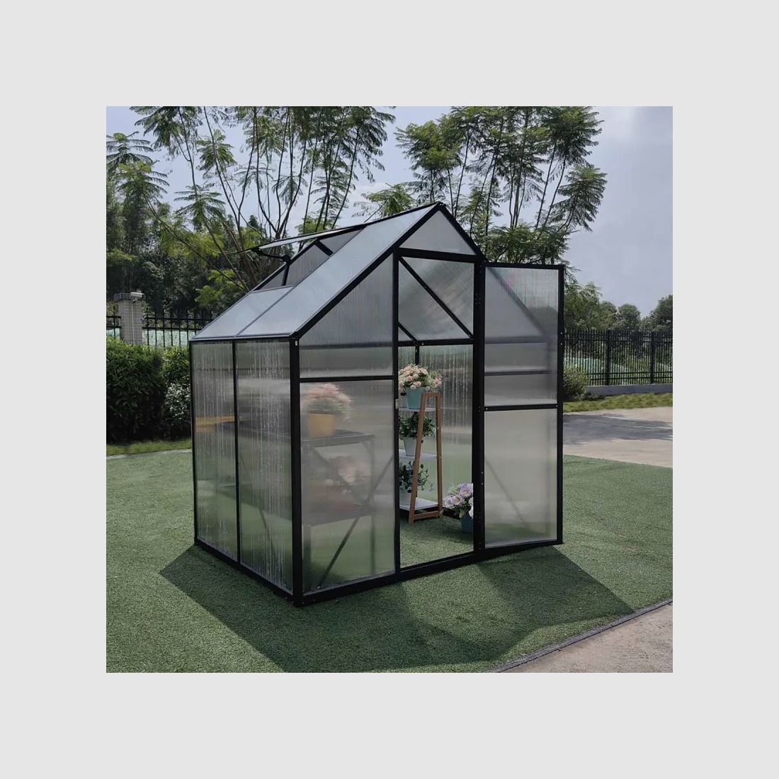 Gewächshaus aus Aluminium und Polycarbonat 2,11 m² - 119x177x192cm -, Bild 5 von 11