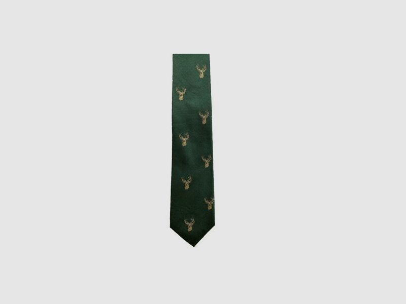 Lovergreen Krawatte Motiv Seidenkrawatte grün Hirsch