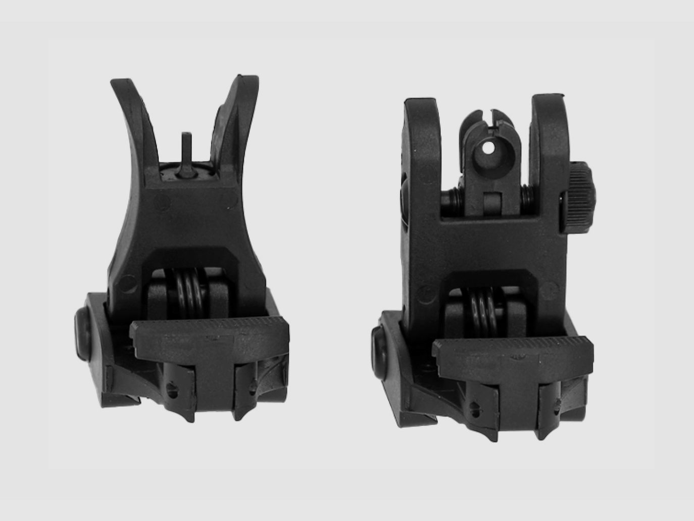 Mirino AR15 in polimero regolabile e pieghevole per rail Picatinny