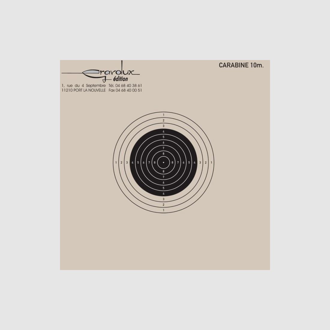 Dianas de carabina 10x10 cartón ISSF x 200