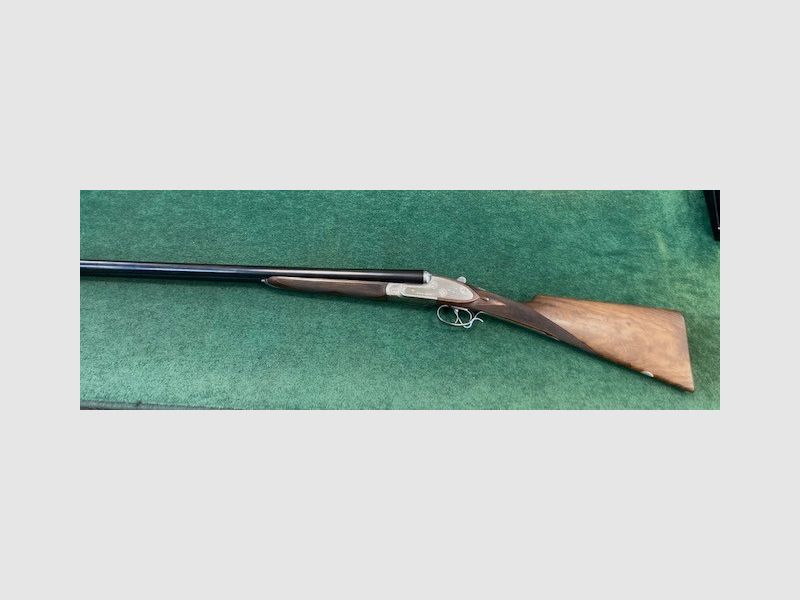 PRAKTIJKIGE DOPPIETTA H&H R.GAMBA, MOD.LONDON CAL.12 LOOP 68CM. ++++/++ UIT COLLECTIE, afbeelding 1 van 13