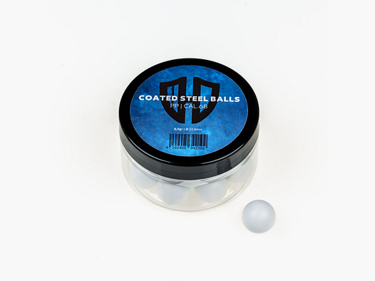 20 x COATED STEEL BALLs | 9,9g | Stahlkern mit Kunststoffmantel | 17,3mm | HDR68 | HDS68 | HDX68 | HDB68 | AEA Zeus Cal.68 | Cal.68