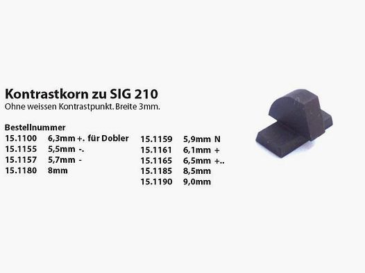 Wyss Waffen Wyss guidon contrasté SIG P210 5.7mm -
