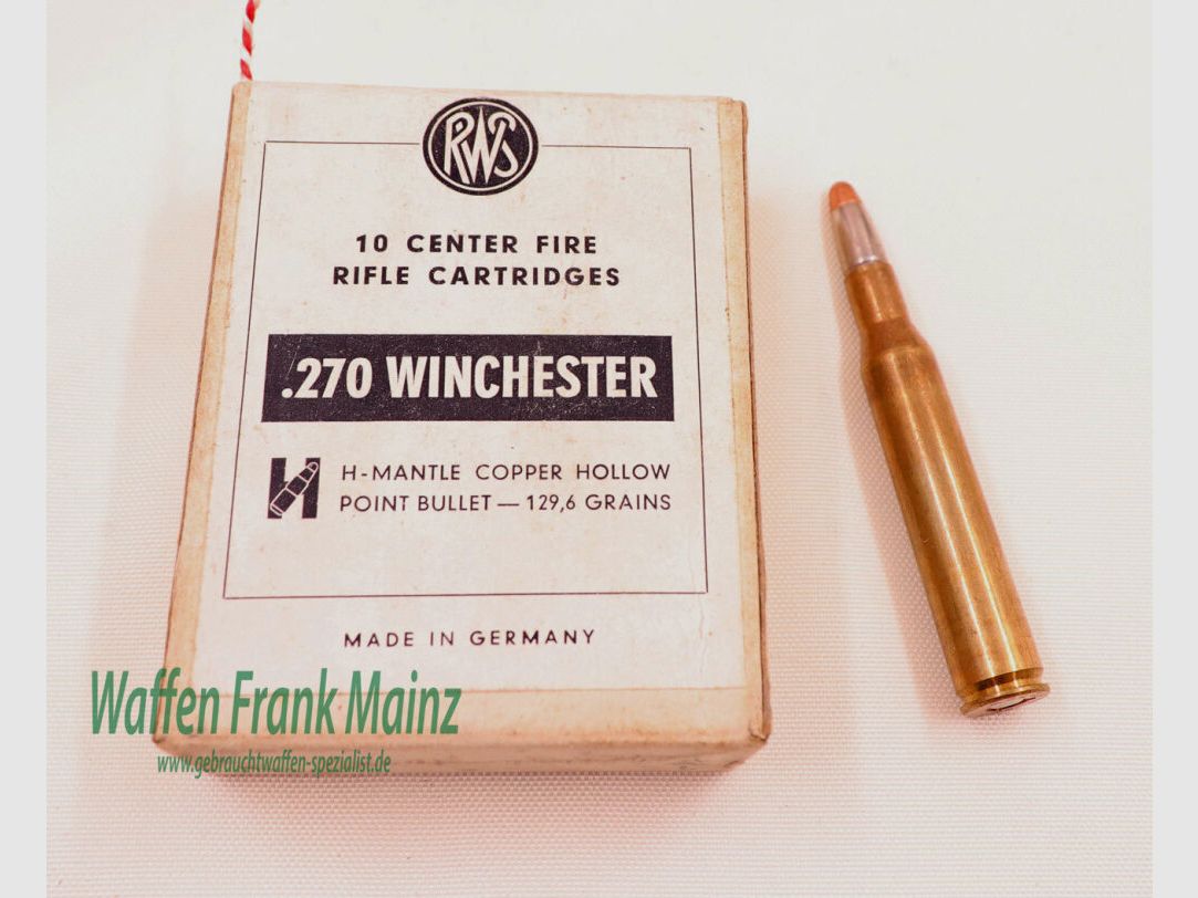 RWS (WZd.Fa.Rottweil) cartouches de fusil .270 Winchester