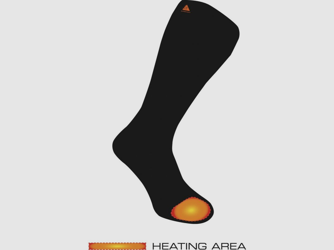 Alpenheat Beheizte Socken Schwarz/Orange