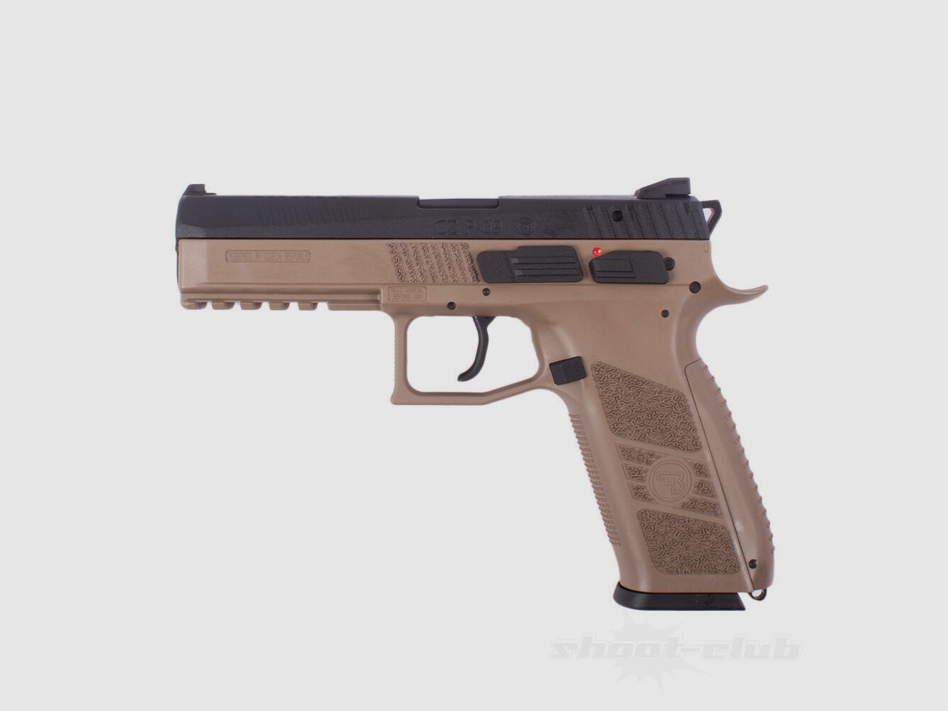 ASG	 CZ P-09 incl. Case Tan Airsoft Gas GBB Pistole ab18