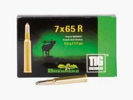 Cart. Brenneke Cal. 7×65 R- 177gr TIG Caja 20 un.