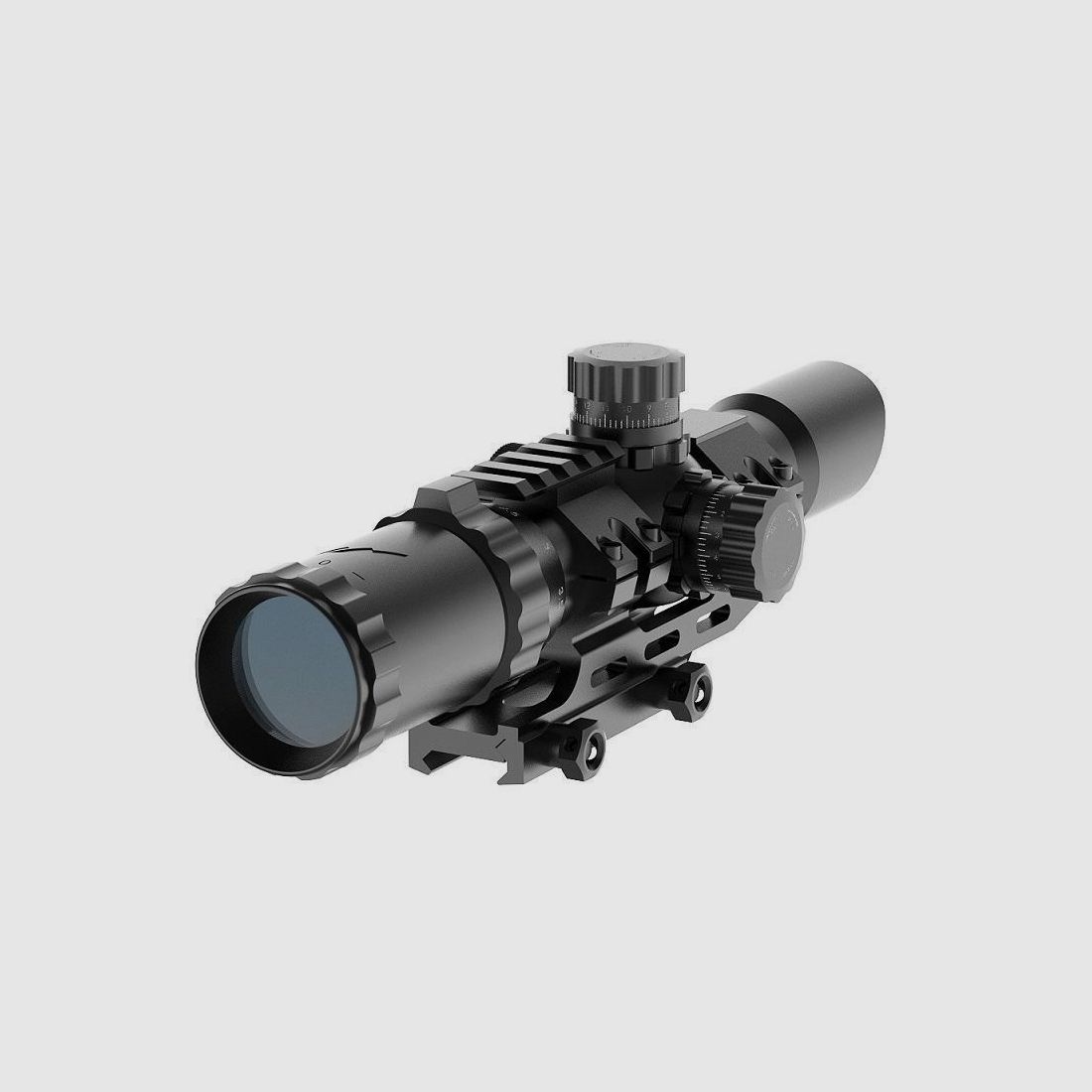 Zielfernrohr Assault Optic 1-4X28 LPVO mit Mil-Dot-Absehen + Reflexvisier, Bild 3 von 6