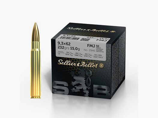 S&B Training FMJ 9.3×62 15g