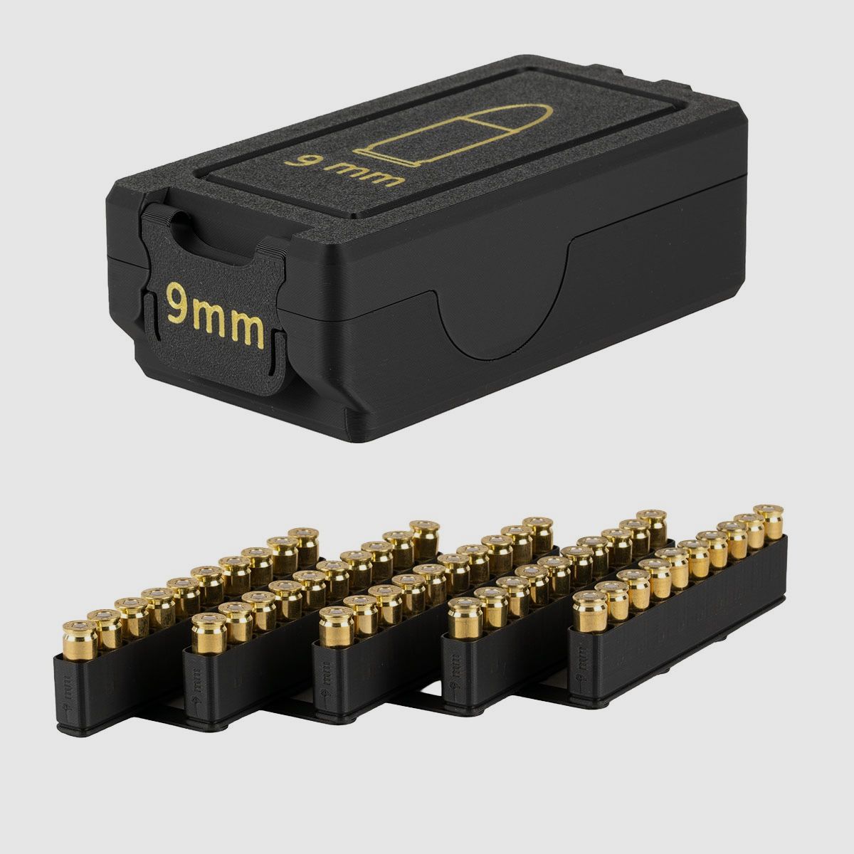 Munitionsboxen mit Entnahmehilfe Patronenbox in vielen Kalibern für Kurzwaffen