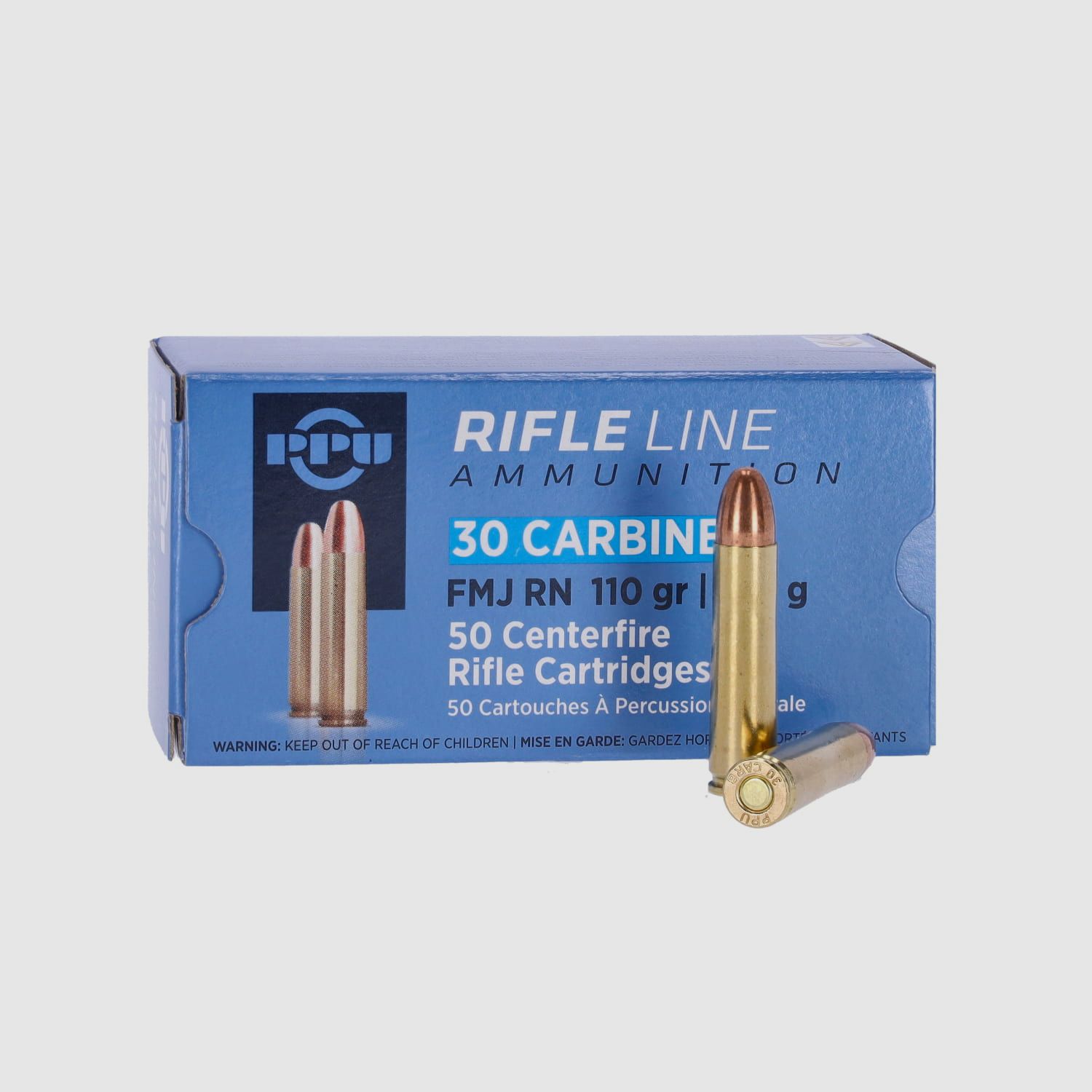 PRVI/PPU .30 Carbine FMJ 110 gr. - 50 pièces, image 1 sur 2