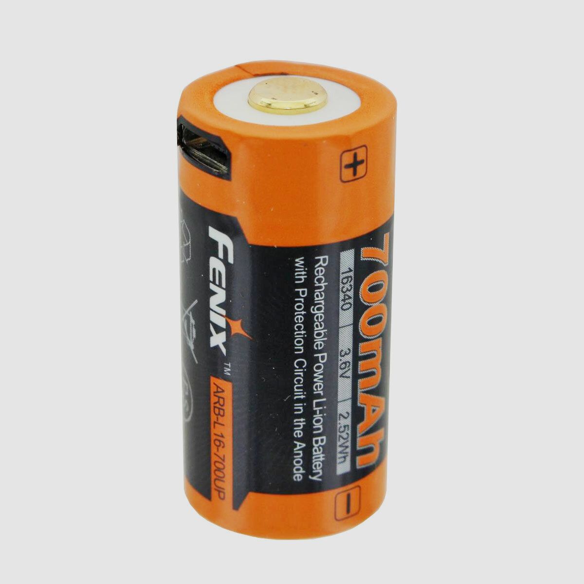 Batería Fenix RCR123/16340, LiIon, 3,6V 700mAh