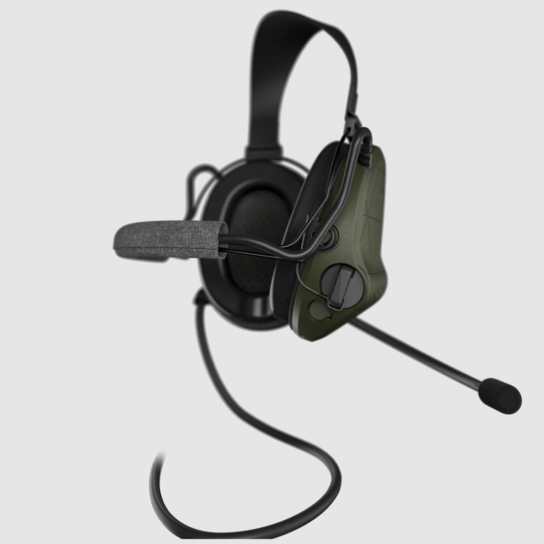 Sordin Supreme T2 CC earmuffs, neckband, green cups, foam inserts 304006-20P, image 2 of 3