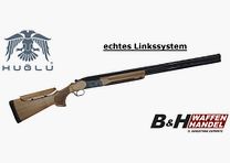 Huglu Bockdoppelflinte Victor schwarz echtes Linkssystem 71cm