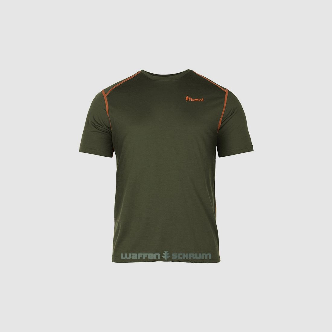 Pinewood T-Shirt Abisko Merino Wool  Moss Green