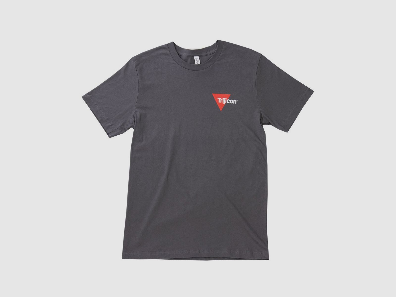 T-Shirt kleines Logo Links Vorne Medium grau