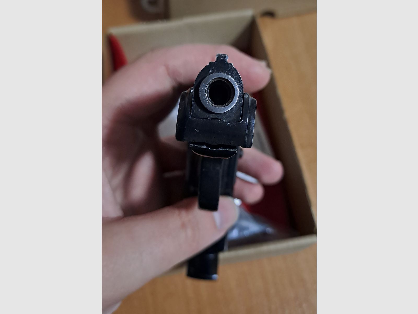 Vecchio protettore per carabina automatica Mod. “G5” nel primo PTB 12/ calibro 8 mm a percussione