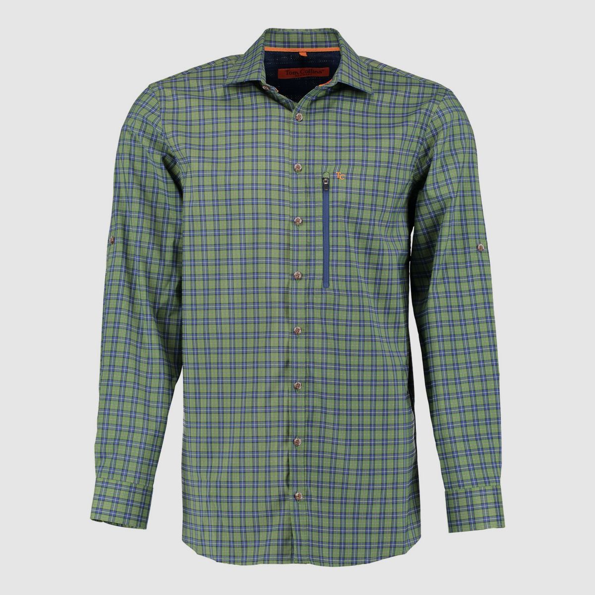 Orbis Textil Herrenhemd 1/1 Arm Regular Fit Haifischkragen Heugrün - 37/38