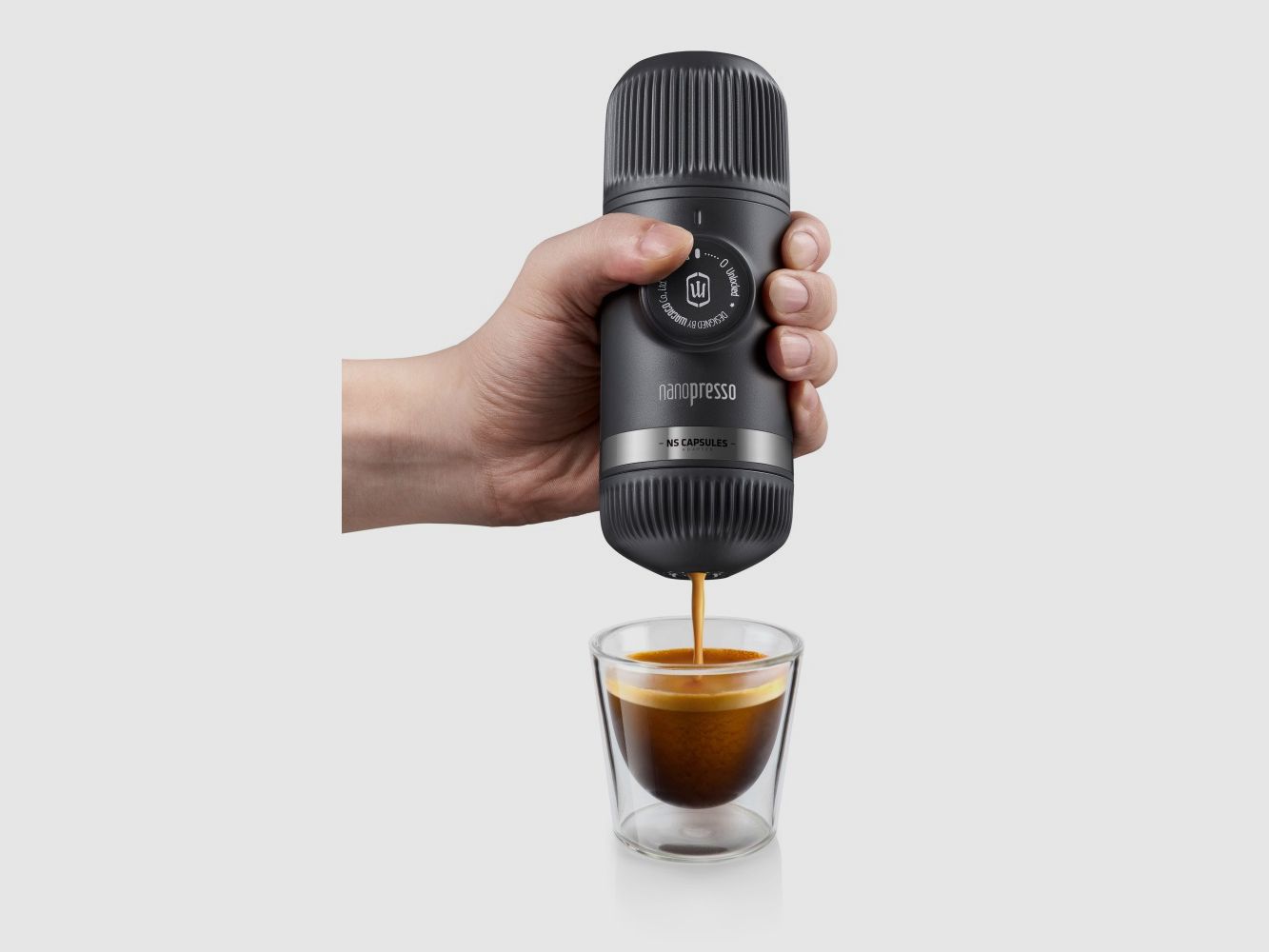 Wacaco Nanopresso grigio/antracite con borsa